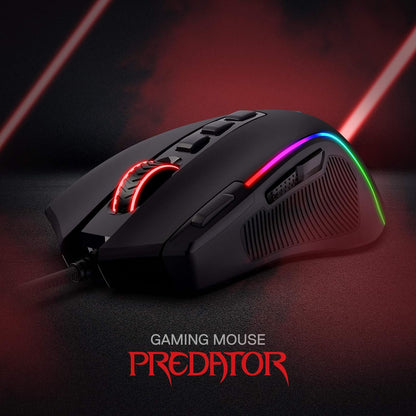 Redragon M612 Predator RGB Wired Gaming Mouse 8000 DPI, 11 Programmable Buttons, 5 Backlight Modes