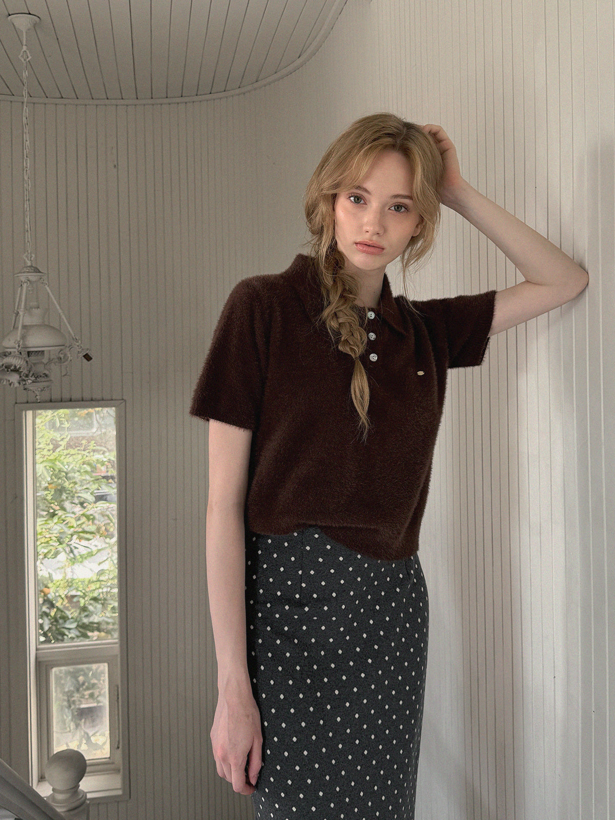 Ribel Soft Collar Knit Tee