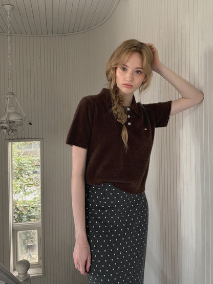 Ribel Soft Collar Knit Tee