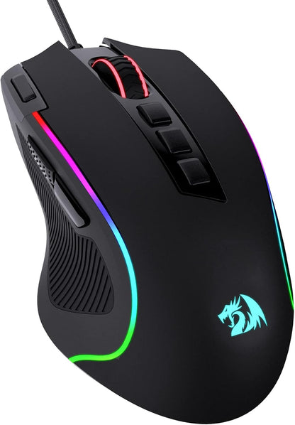 Redragon M612 Predator RGB Wired Gaming Mouse 8000 DPI, 11 Programmable Buttons, 5 Backlight Modes
