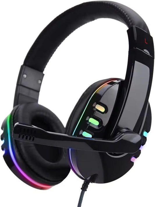 GAMEPRO LED Gaming Headphones with In-Line Mic & Volume Wheel Multi-Platform Compatible