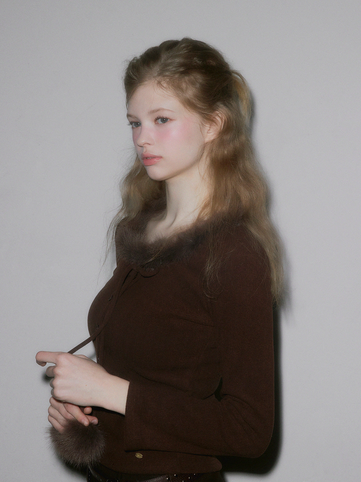 Vinz Fur Pom Long-Sleeve Tee