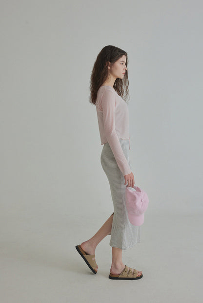 Lezen Modern Striped Summer Dress
