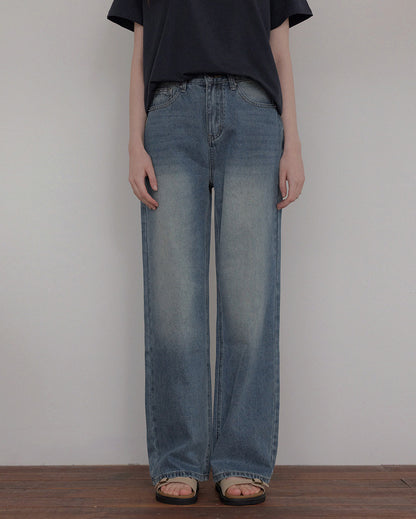 Roa Relaxed Fit Washed Wide Denim