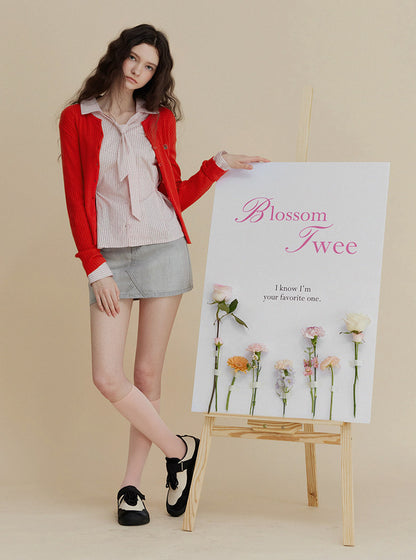 Poco Washed Denim Mini Skirt