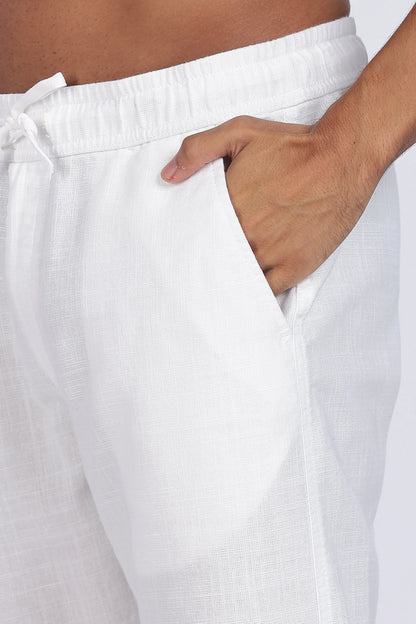 White 100% Linen Trousers Premium Quality & Minimal Style