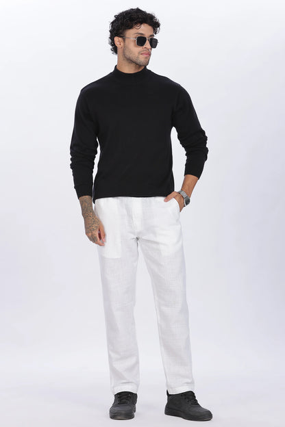 White 100% Linen Trousers Premium Quality & Minimal Style
