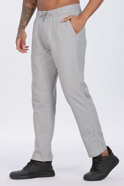 Minimal Gray Linen Trousers 100% Premium Linen, Comfortable & Breathable