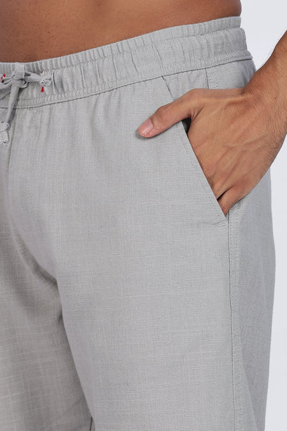 Minimal Gray Linen Trousers 100% Premium Linen, Comfortable & Breathable
