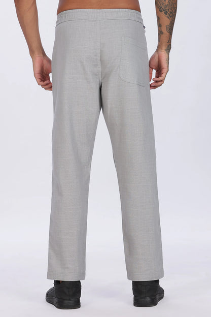 Minimal Gray Linen Trousers 100% Premium Linen, Comfortable & Breathable