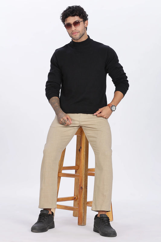 Khaki Linen Trousers 100% Linen, Minimal & Comfortable Style