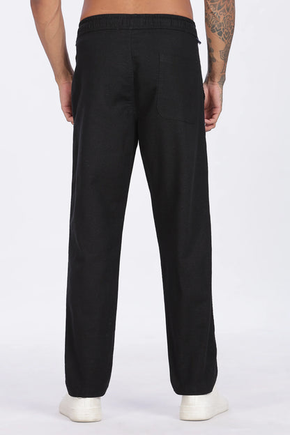 Black Linen Trousers 100% Linen, Minimal & Timeless Style