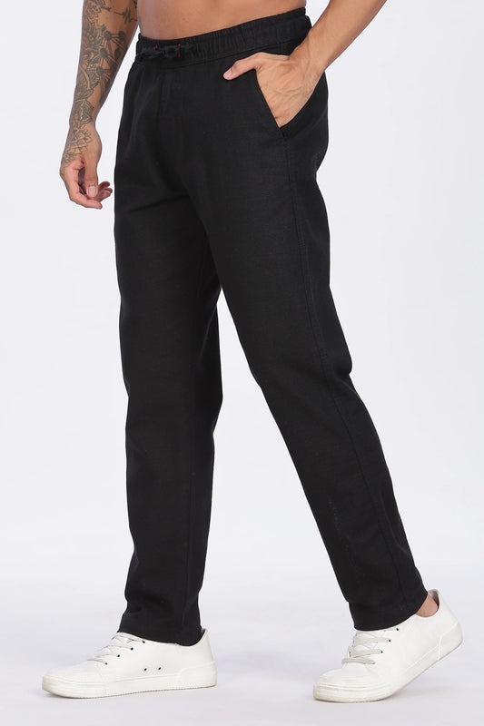 Black Linen Trousers 100% Linen, Minimal & Timeless Style