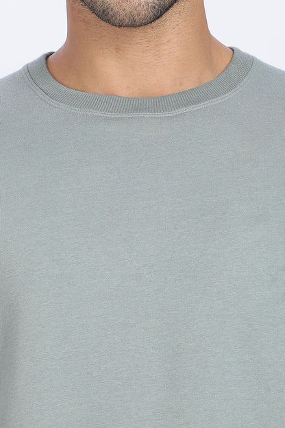 Green Sweat Shirt Minimal Style & Everyday Comfort