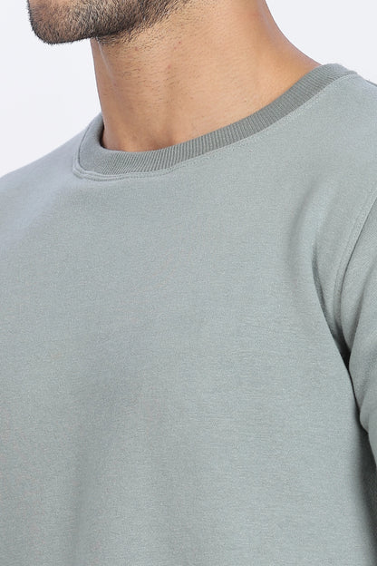 Green Sweat Shirt Minimal Style & Everyday Comfort