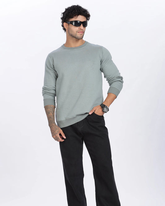Green Sweat Shirt Minimal Style & Everyday Comfort