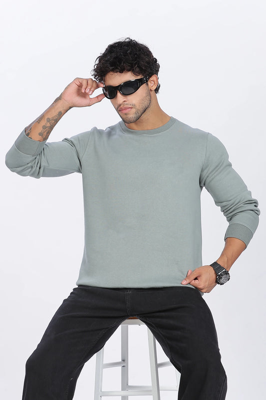 Green Sweat Shirt Minimal Style & Everyday Comfort