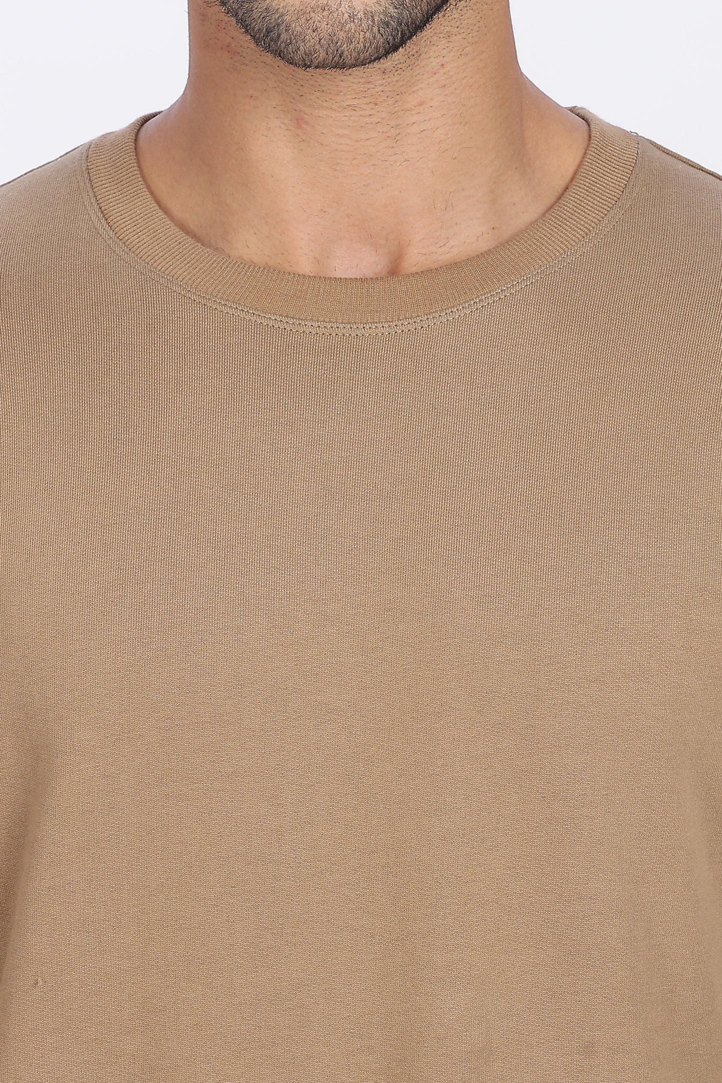 Khaki Sweat Shirt Minimal Style & Everyday Comfort