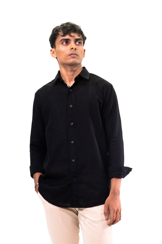 Minimal Solid Color Linen Shirt Casual & Comfortable