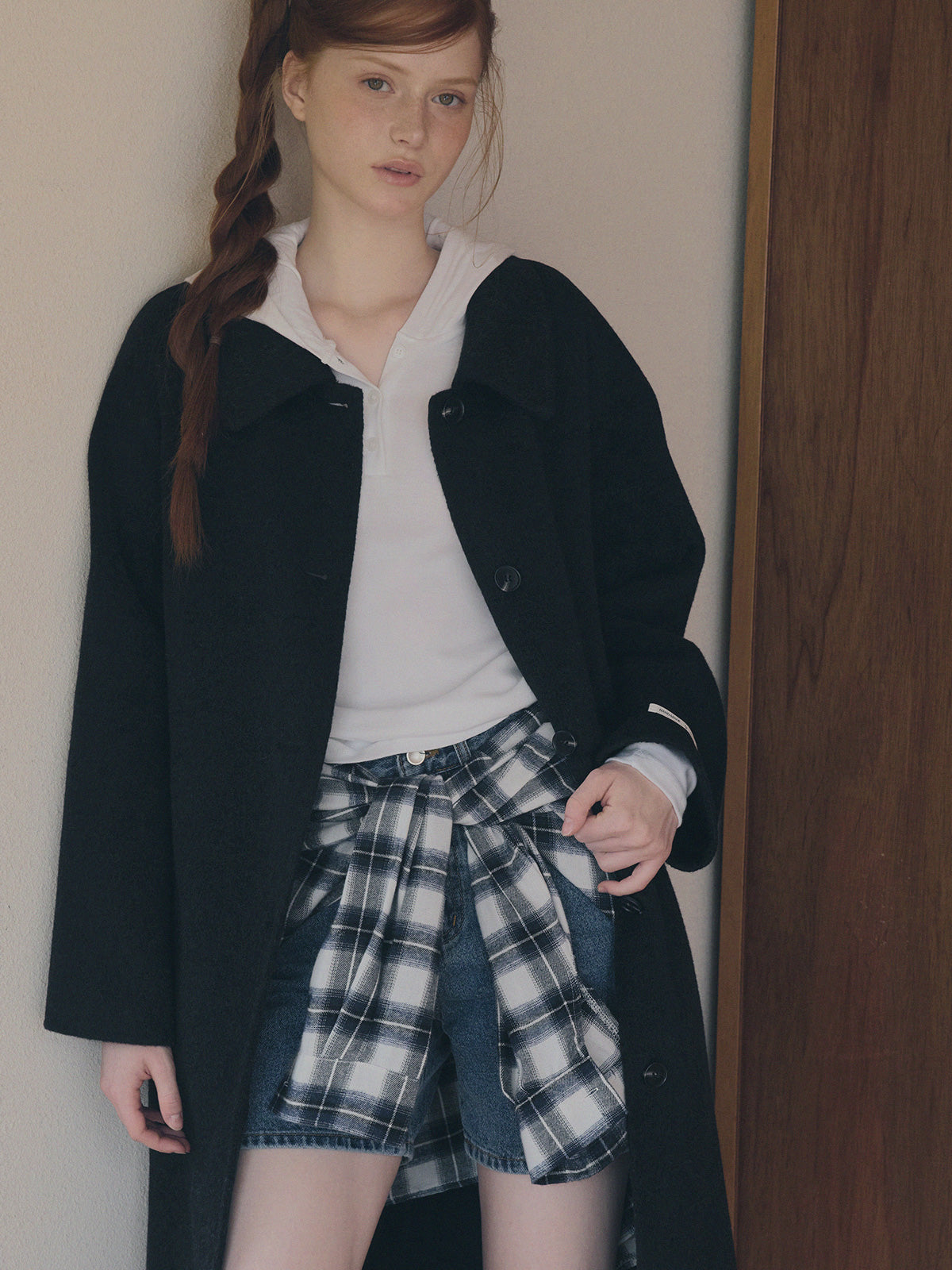 Rand Check Oversized Long Sleeve Shirt