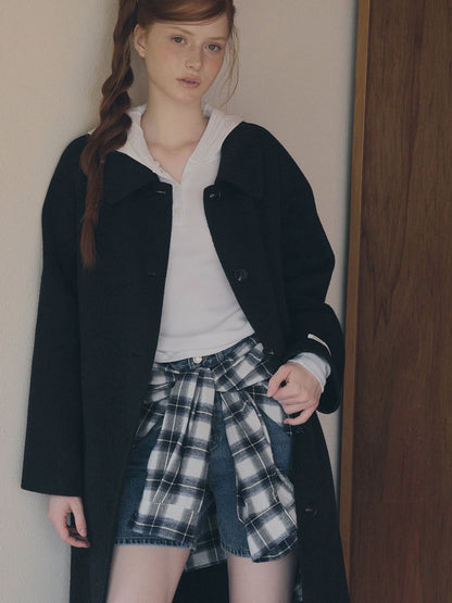 Rand Check Oversized Long Sleeve Shirt