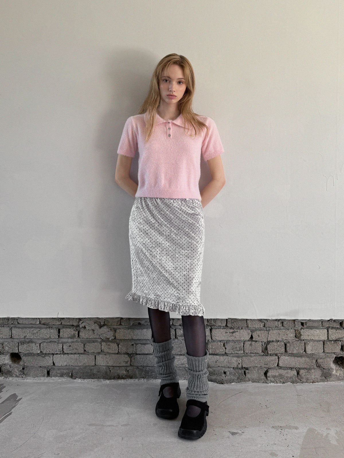 Ribel Soft Collar Knit Tee