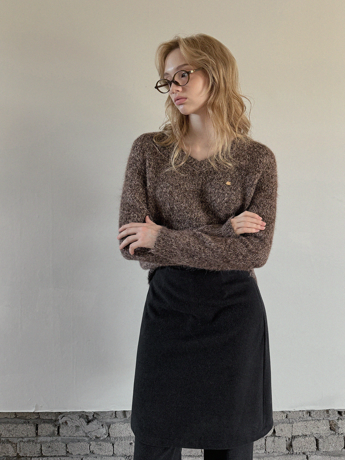 Dupe Mixed Loose-Fit Knit