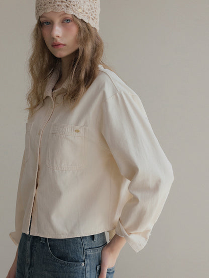 Idel Peach Pocket Long-Sleeve Shirt