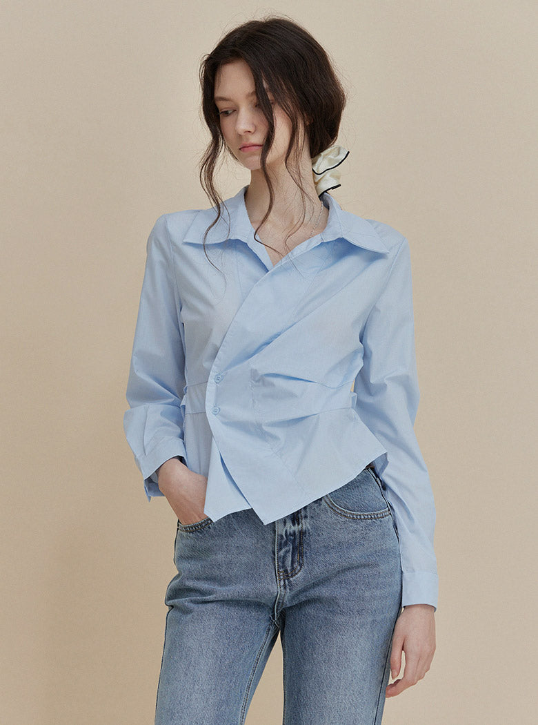 Chatie Asymmetric Wrap Shirt