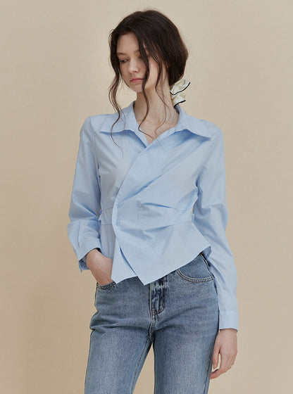 Chatie Asymmetric Wrap Shirt