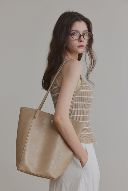 Zudel Striped Knit Sleeveless Top
