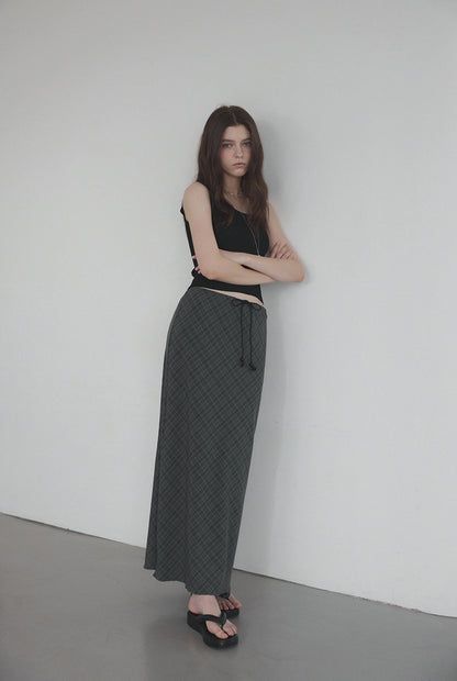 Litt Checked Maxi-Length Skirt