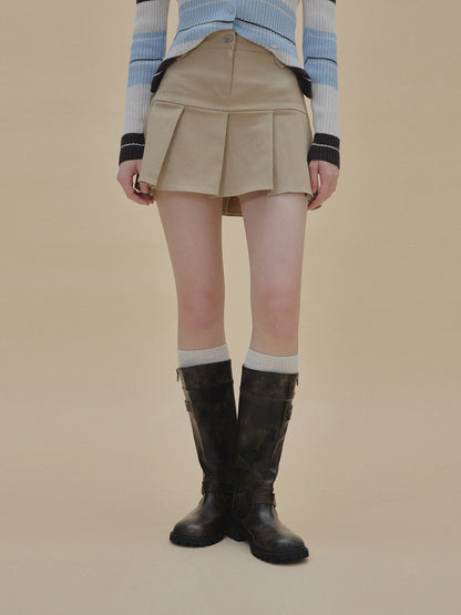 Chic High-Waist Pleated Mini Skirt