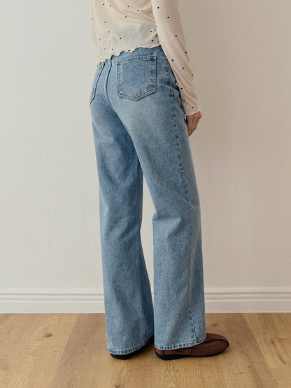Cont Straight Denim Long Pants