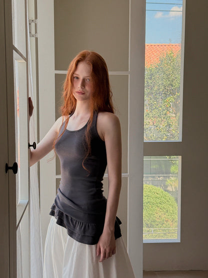 Beol Halterneck Frill Sleeveless Top