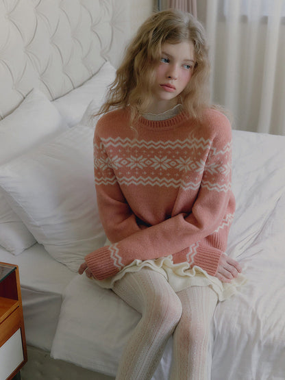 Bemon Snowflake Round Knit