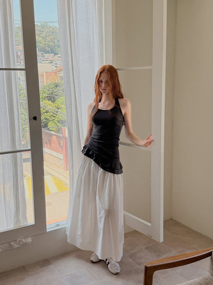 Beol Halterneck Frill Sleeveless Top