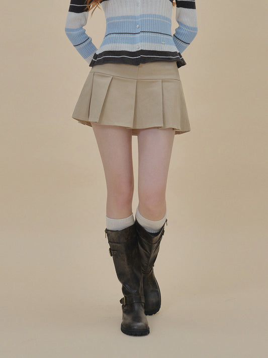 Chic High-Waist Pleated Mini Skirt